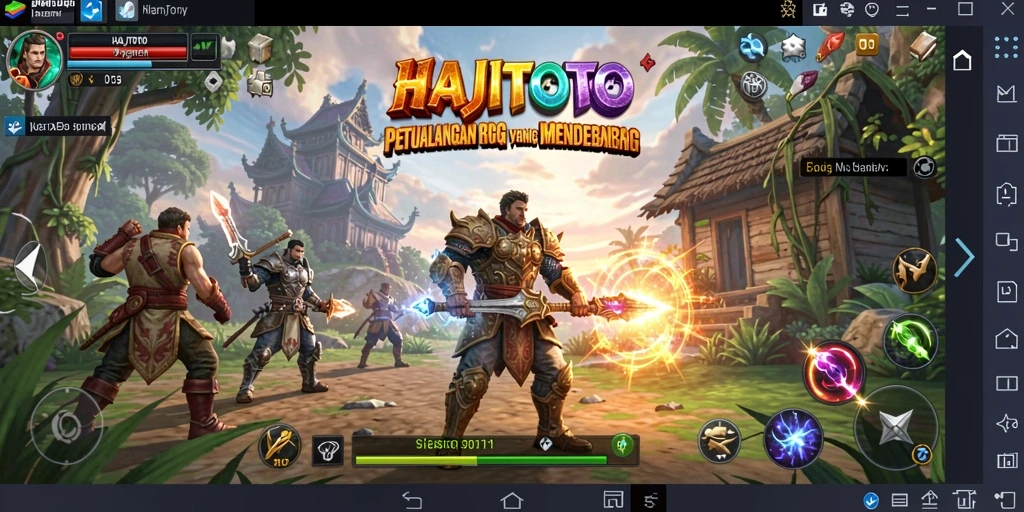Menampilkan aksi seru dalam gameplay HAJITOTO