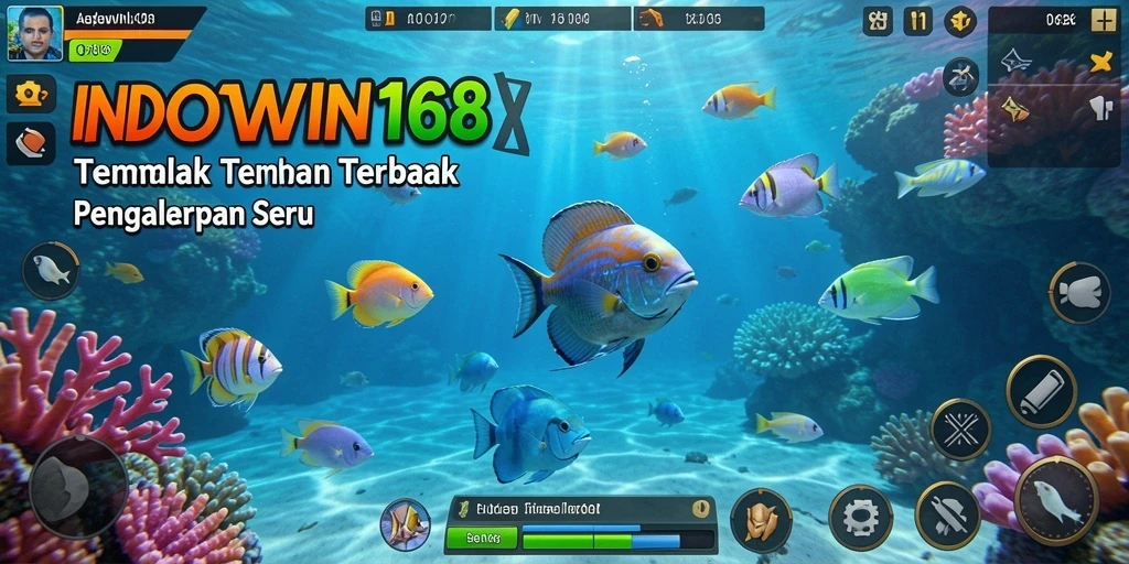 Tampilan gameplay menarik dari INDOWIN168 saat menembak ikan.
