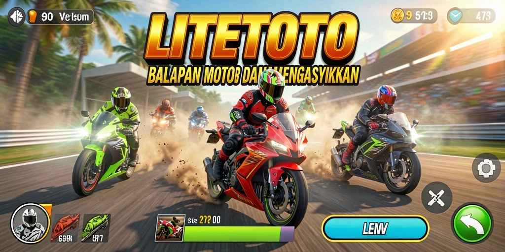 Gambaran gameplay seru balapan motor di LITETOTO.