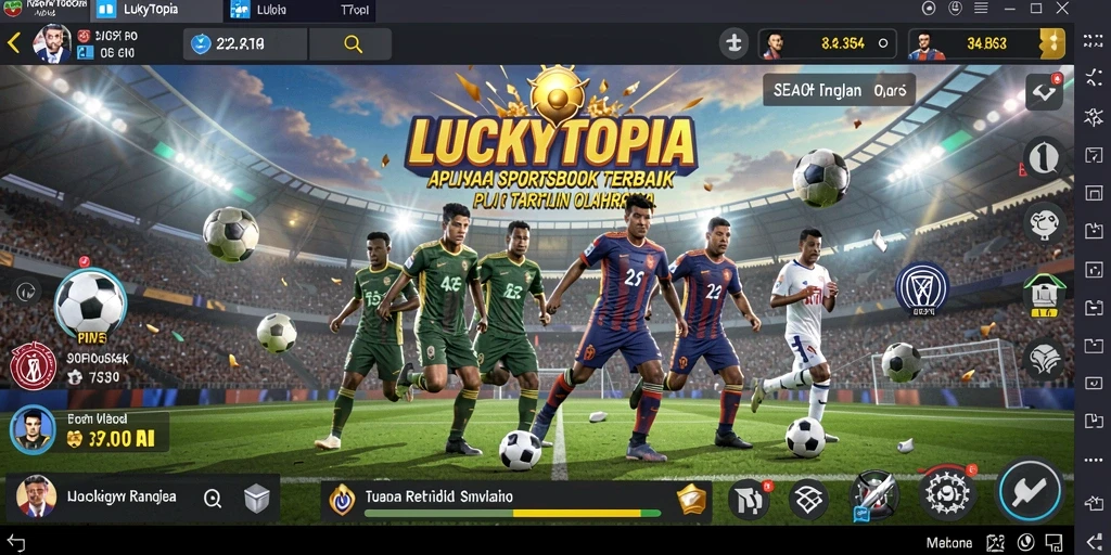 Tampilan gameplay menarik dari aplikasi Sportsbook LUCKYTOPIA.