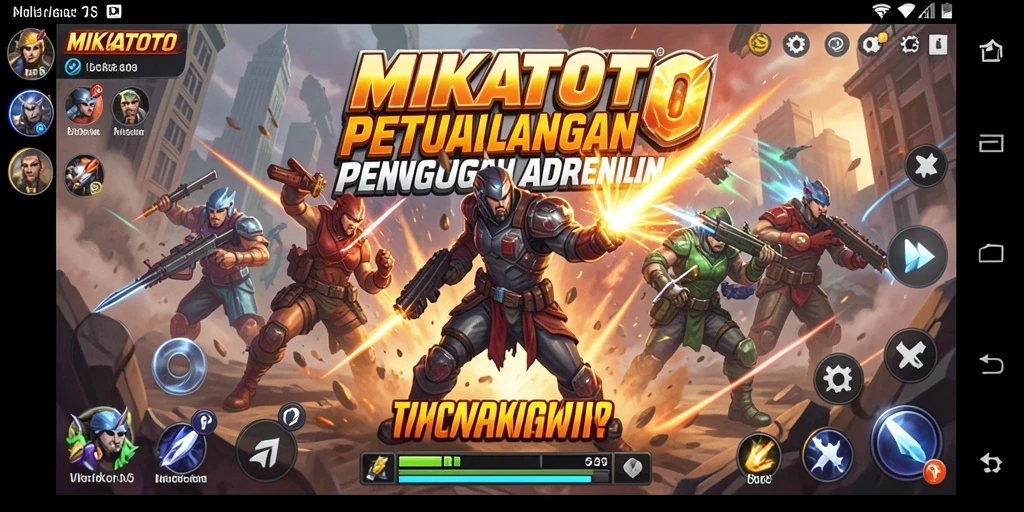 Tampilan gameplay intens dari MIKATOTO yang penuh aksi.