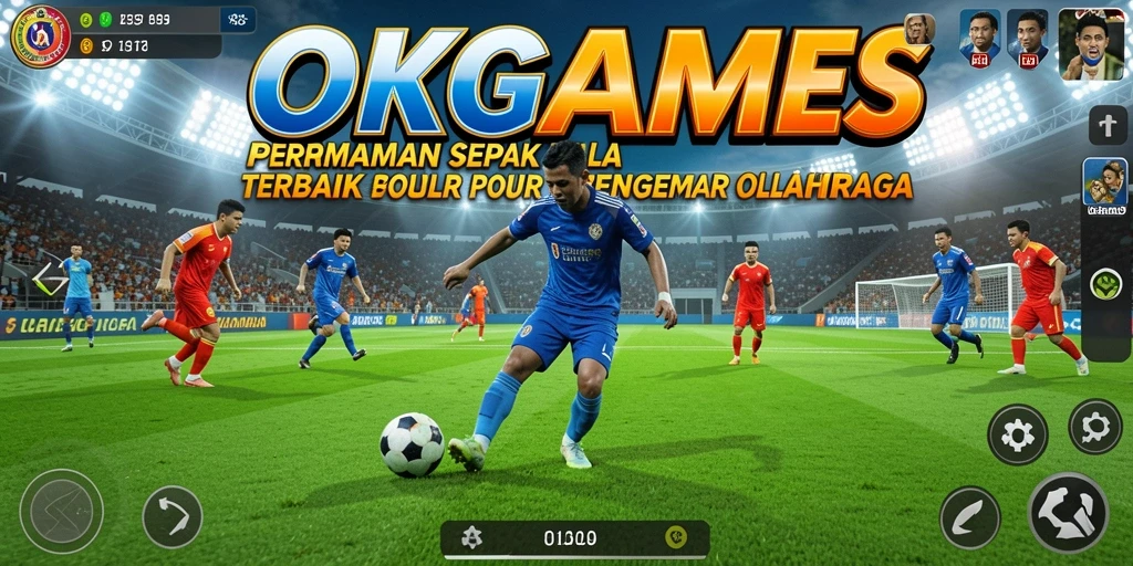 Tampilan menarik dari gameplay OKGAMES dengan aksi sepak bola yang mendebarkan.