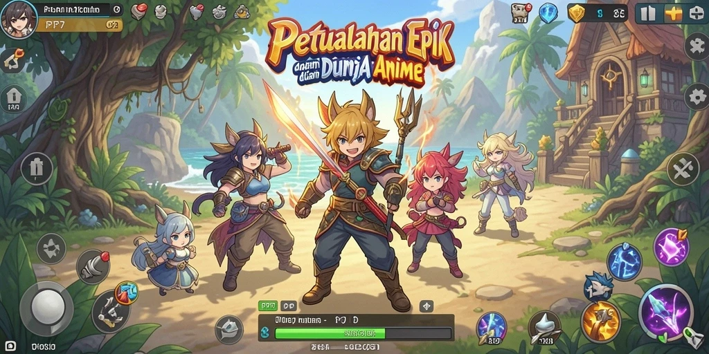 Tampilan gameplay PP7 yang menakjubkan dalam dunia Anime.