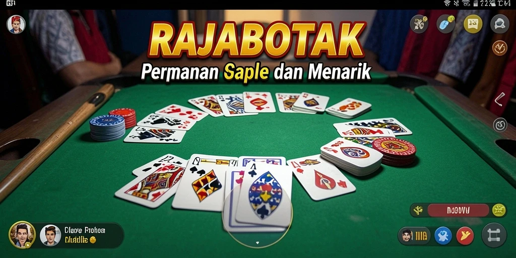 Tampilan menarik dari gameplay RAJABOTAK saat bermain Gaple.