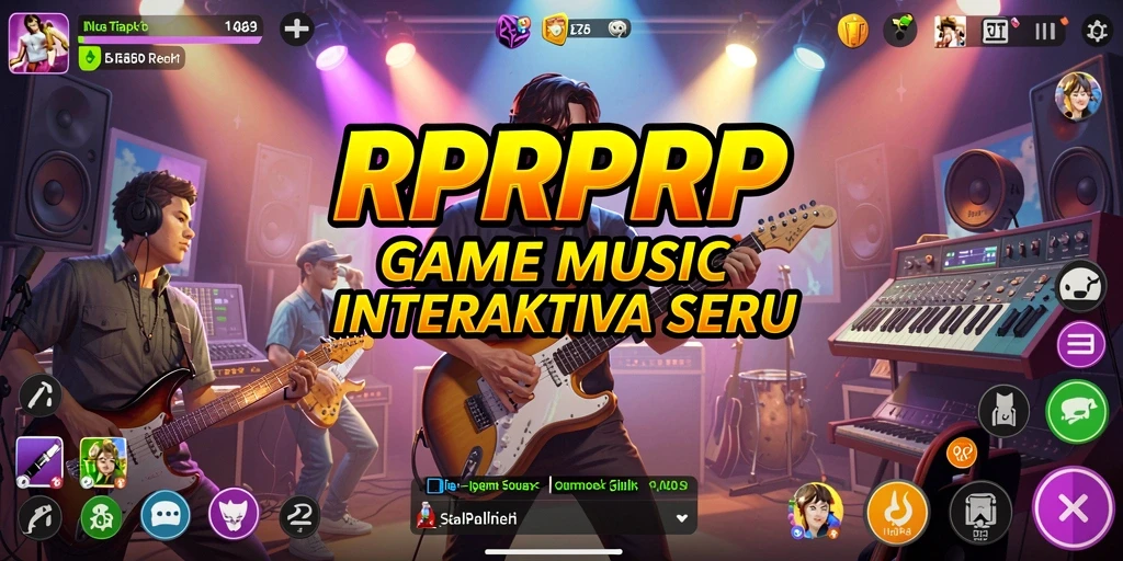 Tampilan gameplay RPRPRP dengan interaksi musik yang menarik.