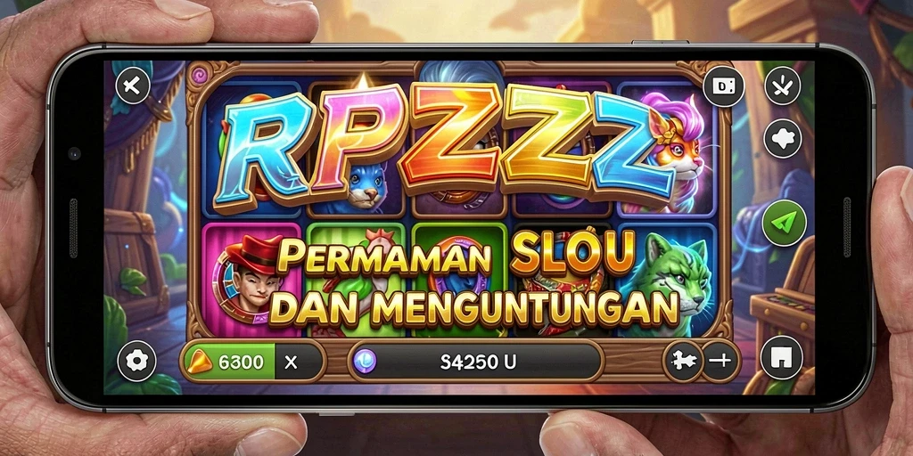Screenshot utama RPZZZ menampilkan gameplay slot yang menegangkan.
